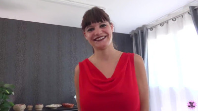 Busty Belgian babe at a porn casting