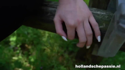 Dutch girls get fucked outdoors in Holland