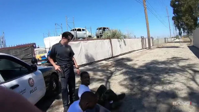 Corrupt female cop fucking three black guys