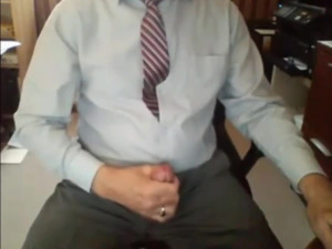 Grandpa in Suit Masturbating