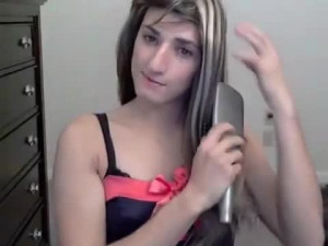 Cute crossdresser tease